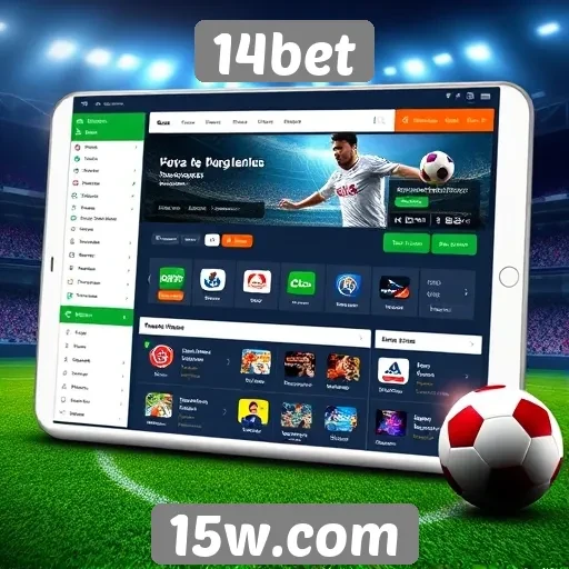 Interface do 14bet é intuitiva para jogadores
